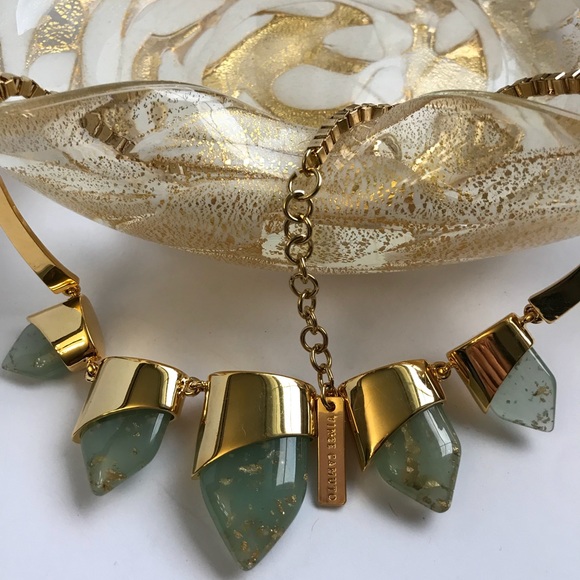 Vince Camuto Jewelry - Vince Camuto Gold tone Resin Gold Leaf Necklace
